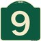 Signmission Sign with Number 9 Heavy-Gauge Aluminum Architectural Sign, 18" x 18", G-1818-22899 A-DES-G-1818-22899 - alternate 1